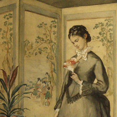 Lady Before an Oriental Screen